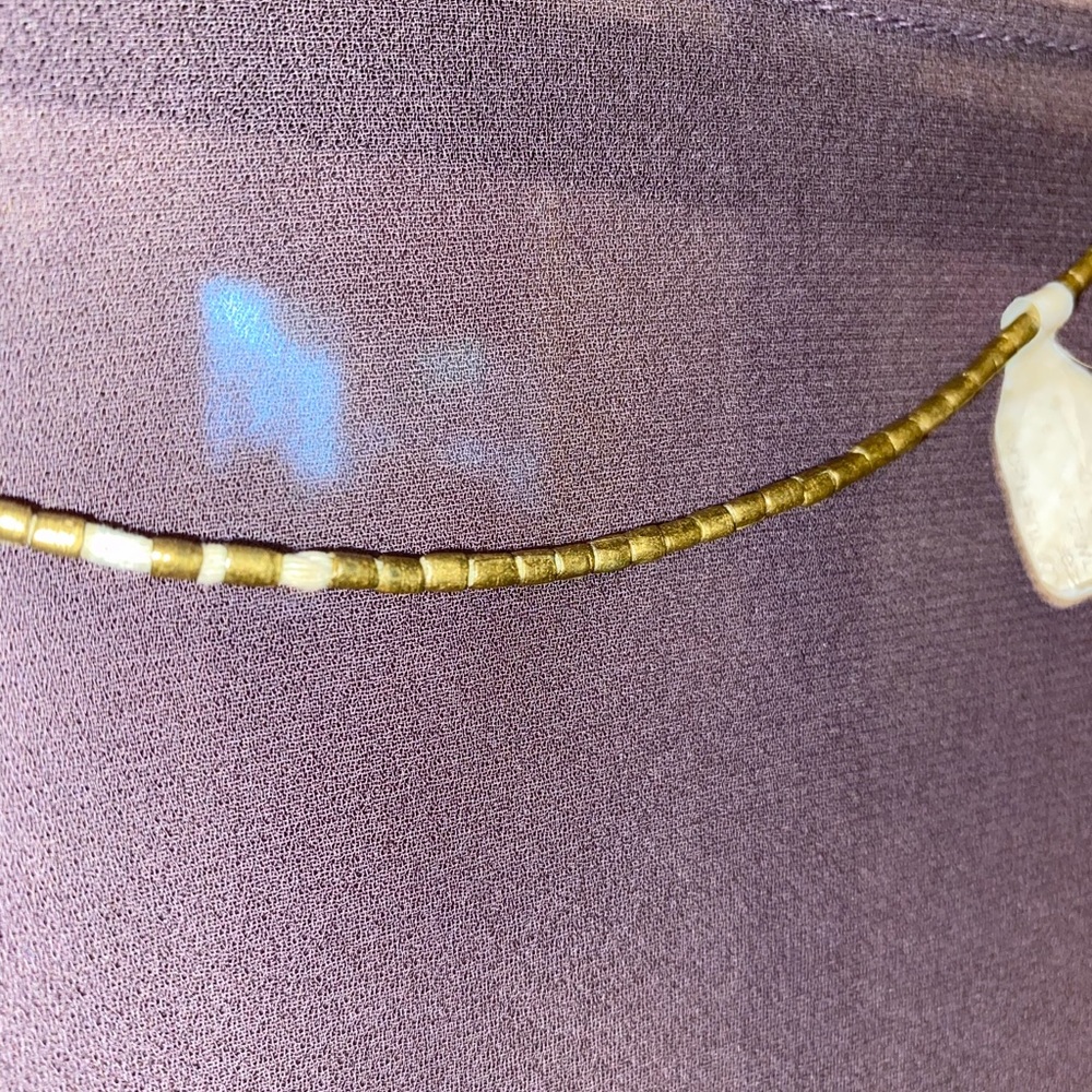 Brass cube necklace